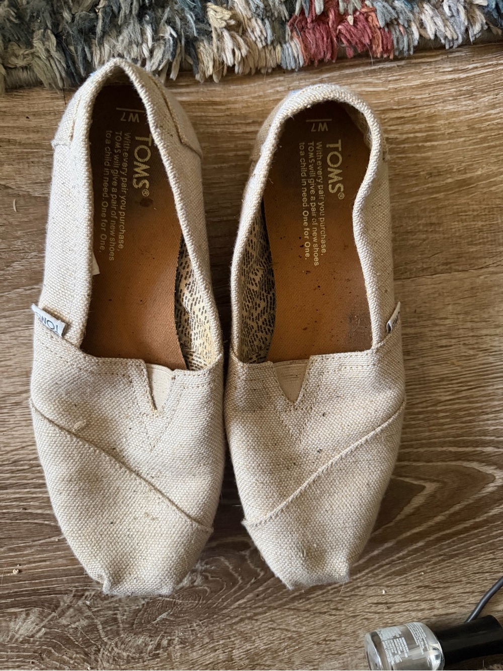 TOMS Women's Natural Beige Canvas Slip-Ons